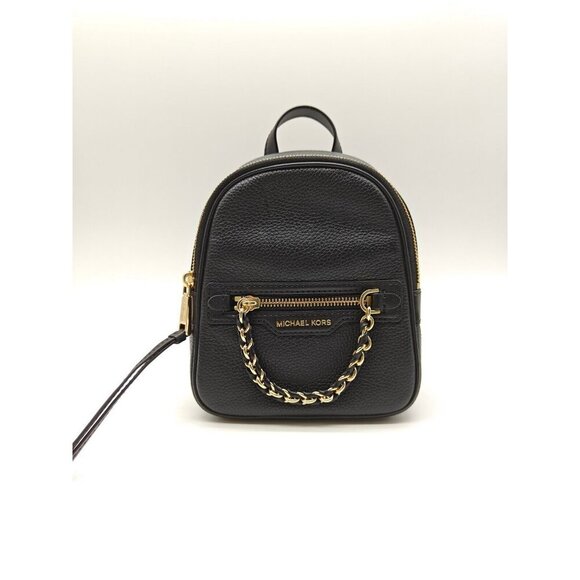 MICHAEL KORS Eliott pebbled leather convertible mini pack crossbody bag - BLACK - Picture 1 of 10